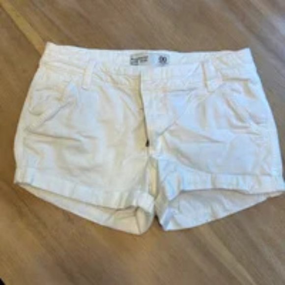 Pants - Denim shorts white